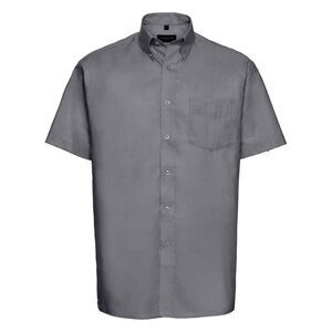 Russell Collection Mens Oxford Formal Shirt / Silver